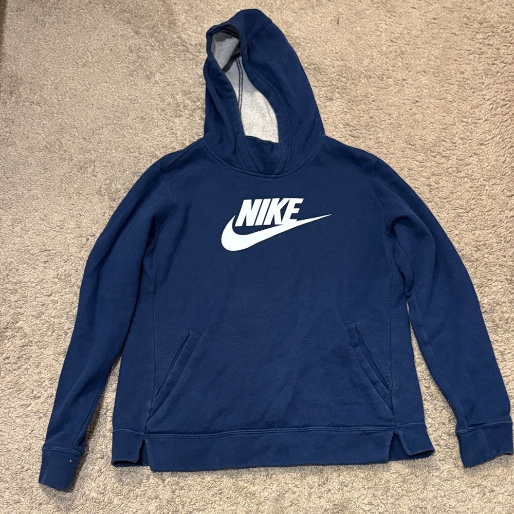 Nike Kids Navy Blue Pullover Hoodie